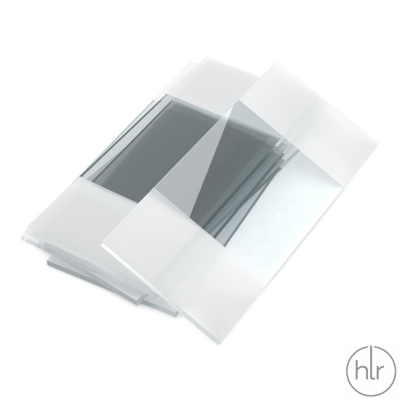 Скло предметне 25,4 х 76,2 з двома білими полями на обох сторонах скла, MS7108